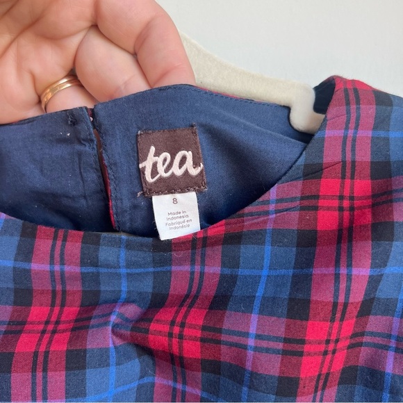 Tea Collection Vibrant Plaid Dress -Size 8 - Picture 3 of 8